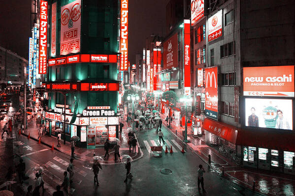 Leica M9 Poster featuring the photograph Shinjuku at night, Tokyo by Eugene Nikiforov