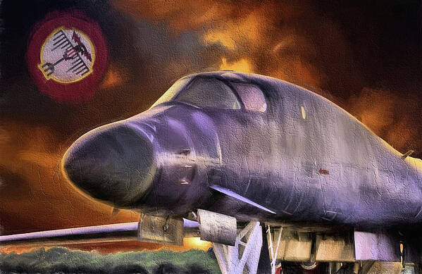 B1 Bomber Poster featuring the digital art The 34th Bomb Squadron B-1B by JC Findley