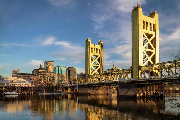 River Poster featuring the photograph Tower Bridge Sacramento by Gary Geddes