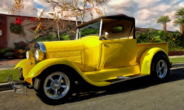 1928 Ford Pick Up Poster featuring the painting First Love by Michael Pickett