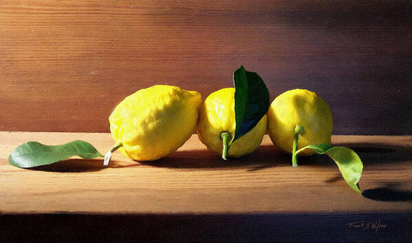 Lemons Poster featuring the photograph Lemons by Frank Wilson