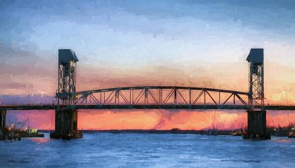 Cape Fear Memorial Bridge Poster featuring the photograph Over the Cape Fear by JC Findley