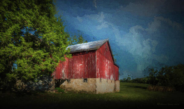 Marvin Saptes Poster featuring the photograph The Red Barn by Marvin Spates
