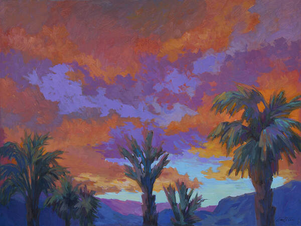 Brilliant Sunrise Poster featuring the painting A Brilliant Sunrise by Diane McClary