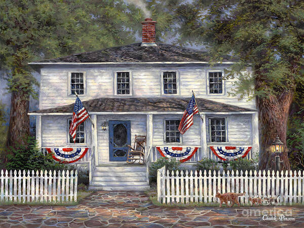 Partriotic Poster featuring the painting American Roots by Chuck Pinson
