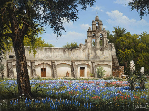 Mission San Juan Poster featuring the painting Mission San Juan by Kyle Wood