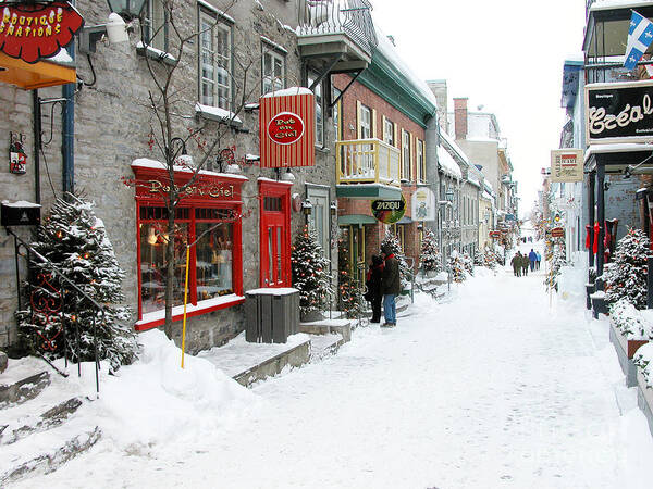 Quebec City Poster featuring the photograph Quebec City in Winter by Thomas R Fletcher