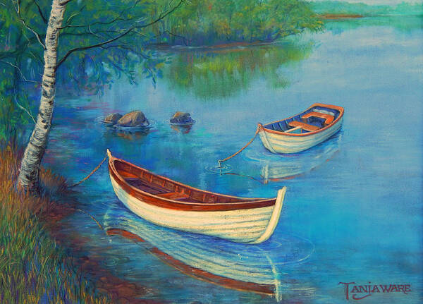 Landscape Poster featuring the painting Serenity Cove by Tanja Ware