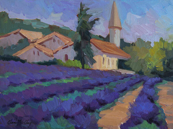 Provence Poster featuring the painting St. Columne Lavender Field by Diane McClary
