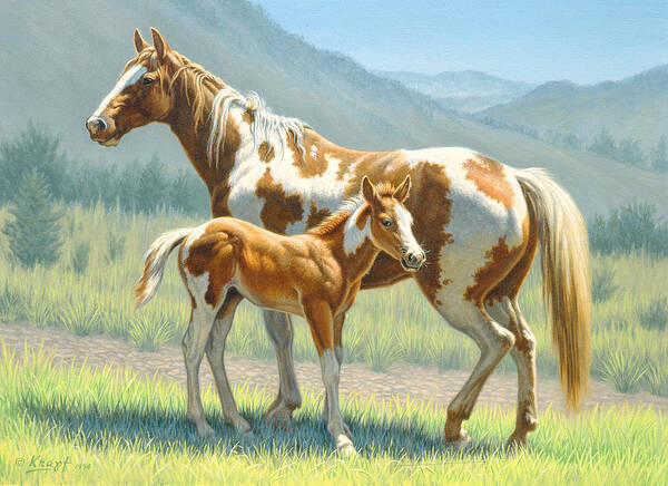 Horse Poster featuring the painting Valley Paints by Paul Krapf