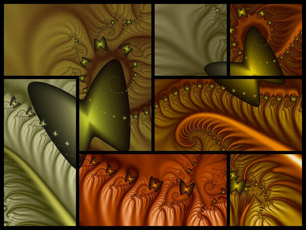 Fractal Poster featuring the digital art Warmth by Gabiw Art