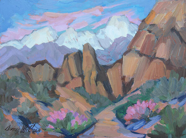 Bishop Poster featuring the painting Alabama Hills - Lone Pine by Diane McClary