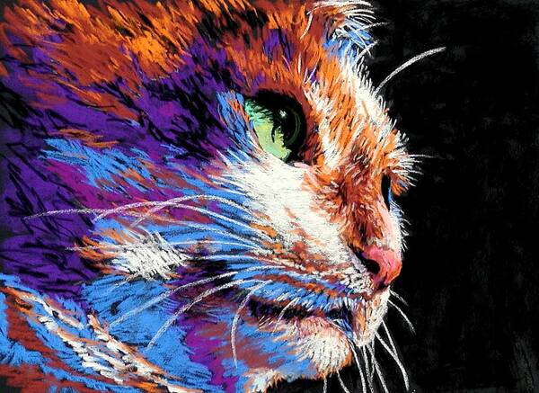 Cat Poster featuring the painting Cat's Eye by Lynee Sapere