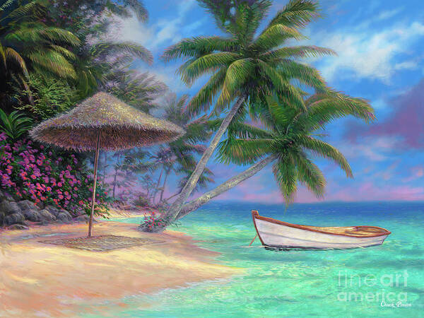 Tropical Poster featuring the painting Drift Away by Chuck Pinson