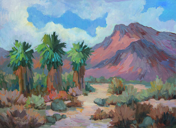 Palms Poster featuring the painting Indian Mountain - Borrego Springs by Diane McClary
