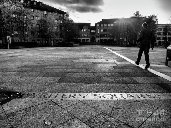 Attraction Poster featuring the photograph Writers' Square, Belfast  by Jim Orr