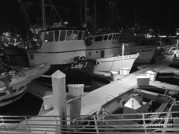 Fishing Boats Poster featuring the photograph Docked For The Night by James B Toy