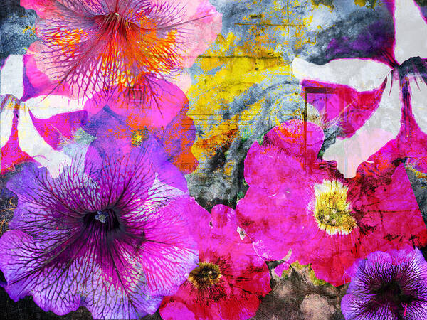 Flowers Poster featuring the photograph Petunias by Sandra Selle Rodriguez