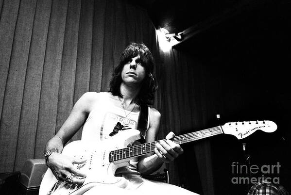 Jeff Beck Poster featuring the photograph Jeff Beck 1973 by Chris Walter