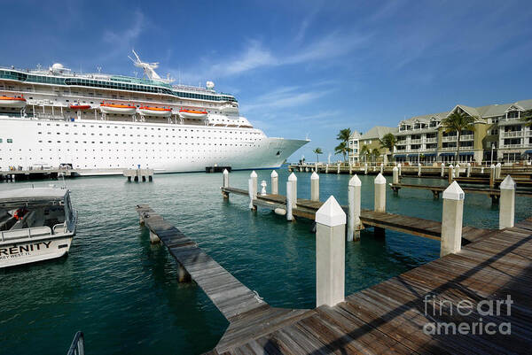 Cruise Poster featuring the photograph Majesty of the Seas docked at Key West Florida by Amy Cicconi