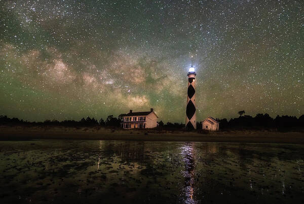Astrology Poster featuring the photograph Cape Lookout Lighthouse by Russell Pugh
