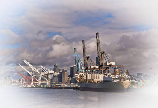 Seattle Poster featuring the photograph Seattle Shipping by Dale Stillman