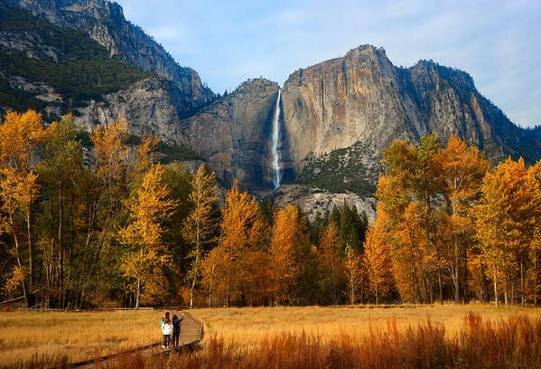 Yosemite Poster featuring the photograph Yosemite Falls Autumn by Robert Blandy Jr
