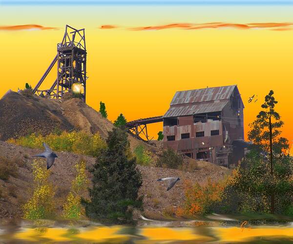 Gold Mine Poster featuring the digital art Victor Colorado Gold Mine by J Griff Griffin