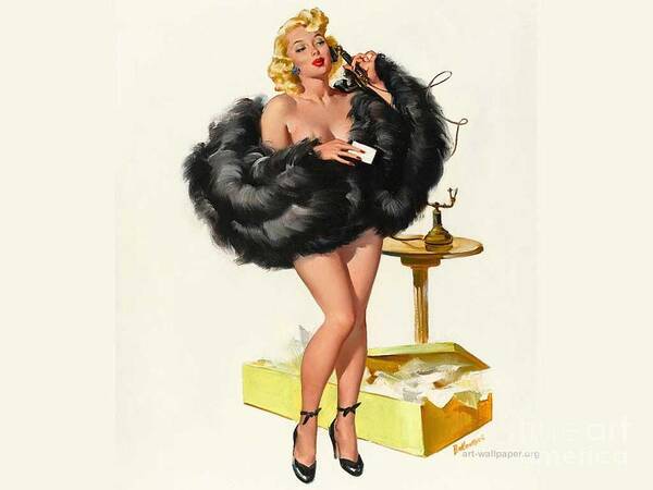 Vintage Poster featuring the photograph 1950's Pin Up Girl by Action