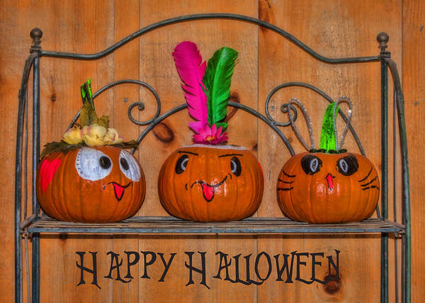 Greeting Card Poster featuring the photograph Happy Halloween by Cathy Kovarik