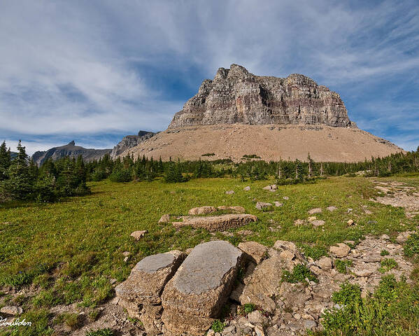 Alpine Poster featuring the photograph Pollock Mountain from Logan Pass by Jeff Goulden