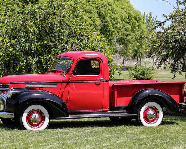 1946 Chevrolet Poster featuring the photograph 1946 Chevy Pickup by E Faithe Lester