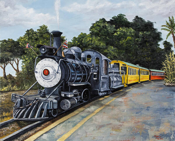 Transportation Poster featuring the painting Sugar Cane Train by Darice Machel McGuire