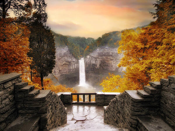 Nature Poster featuring the photograph Taughannock Falls by Jessica Jenney
