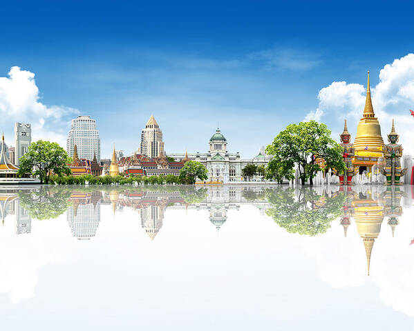 Background Travel Concept Poster by Potowizard Thailand - Fine Art America