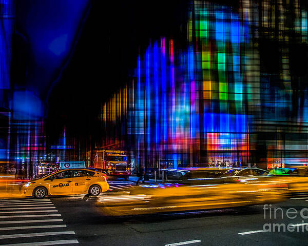 Nyc Poster featuring the photograph a city full of colors II by Hannes Cmarits