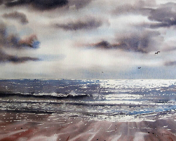 Seascape Poster featuring the painting After the Storm by Glenn Marshall