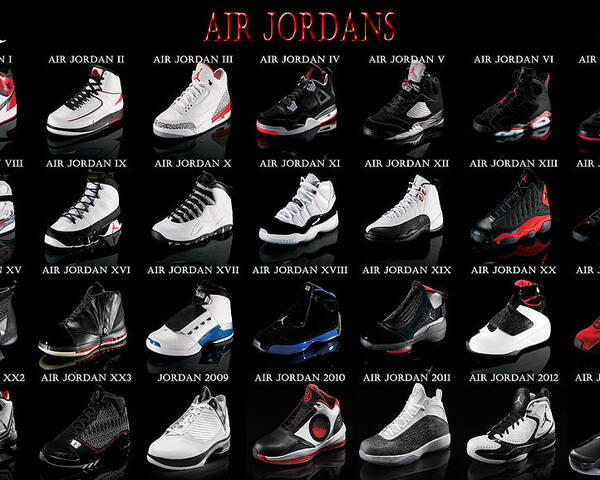 list of all jordans with pictures