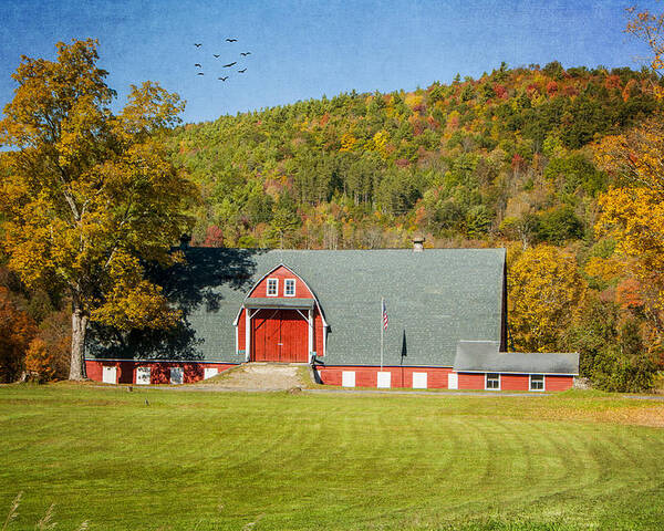 Barn Poster featuring the photograph American Barn by Cathy Kovarik