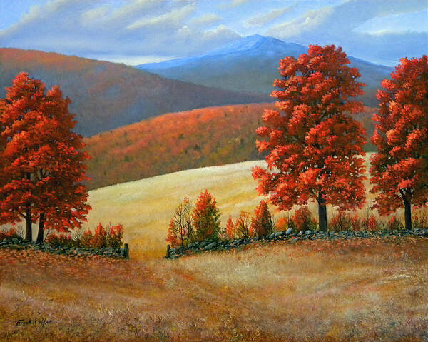 Landscape Poster featuring the painting Autumns Glory by Frank Wilson