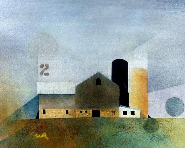Barn Poster featuring the painting Barn 2 by William Renzulli