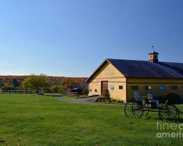  Poster featuring the photograph Barn in the Fall by Tammie Miller