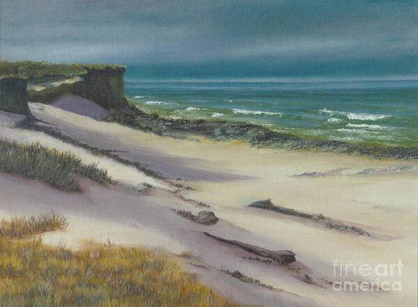 Seascape Poster featuring the painting Beach Shadows by Jeanette French