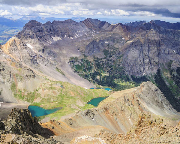 Colorado Poster featuring the photograph Blue Lakes by Aaron Spong