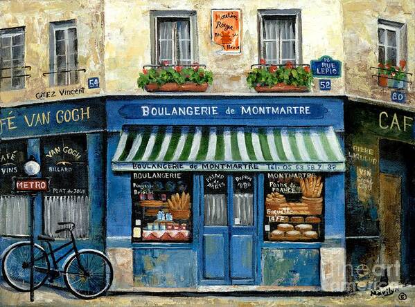 Europe Poster featuring the painting Boulangerie de Montmartre by Marilyn Dunlap