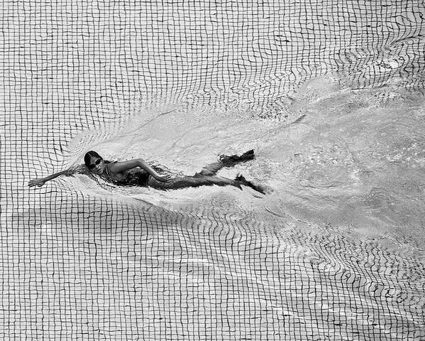 Swim Poster featuring the photograph Breaking The Net by C.s. Tjandra