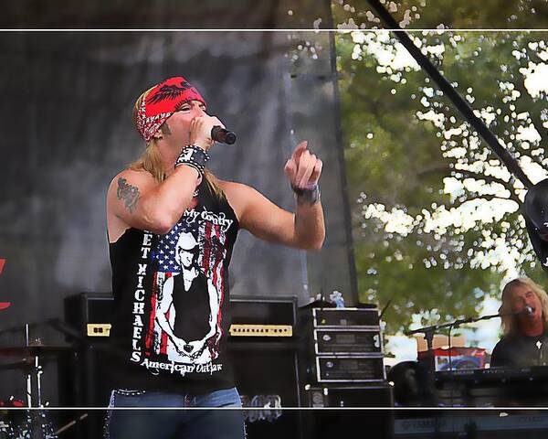 Bret Michaels Poster featuring the photograph Bret Making Music by Alice Gipson