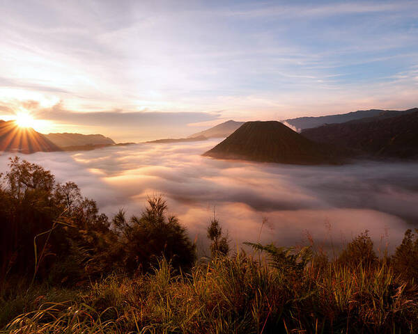 Mount Bromo Poster featuring the photograph Caldera Sunrise by Andrew Kumler
