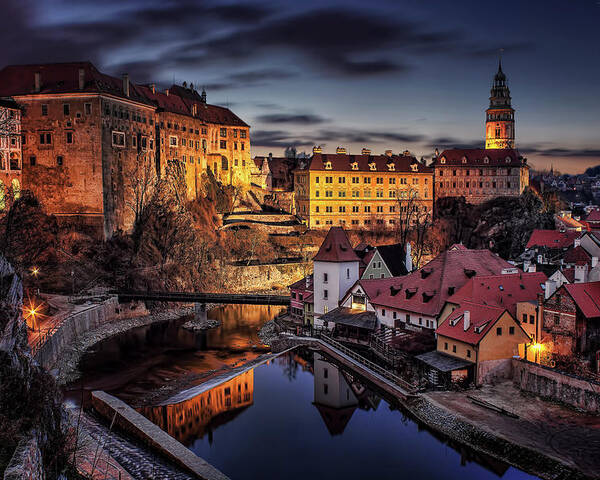 City Poster featuring the photograph Cesky Krumlov by Petr Kub?t