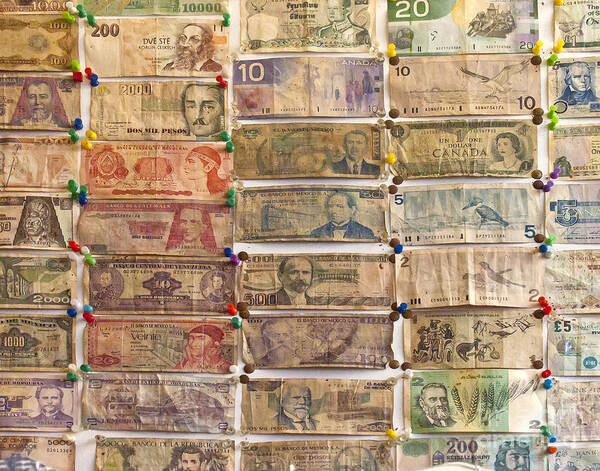 Money Poster featuring the photograph Color of Money 1 by David Doucot